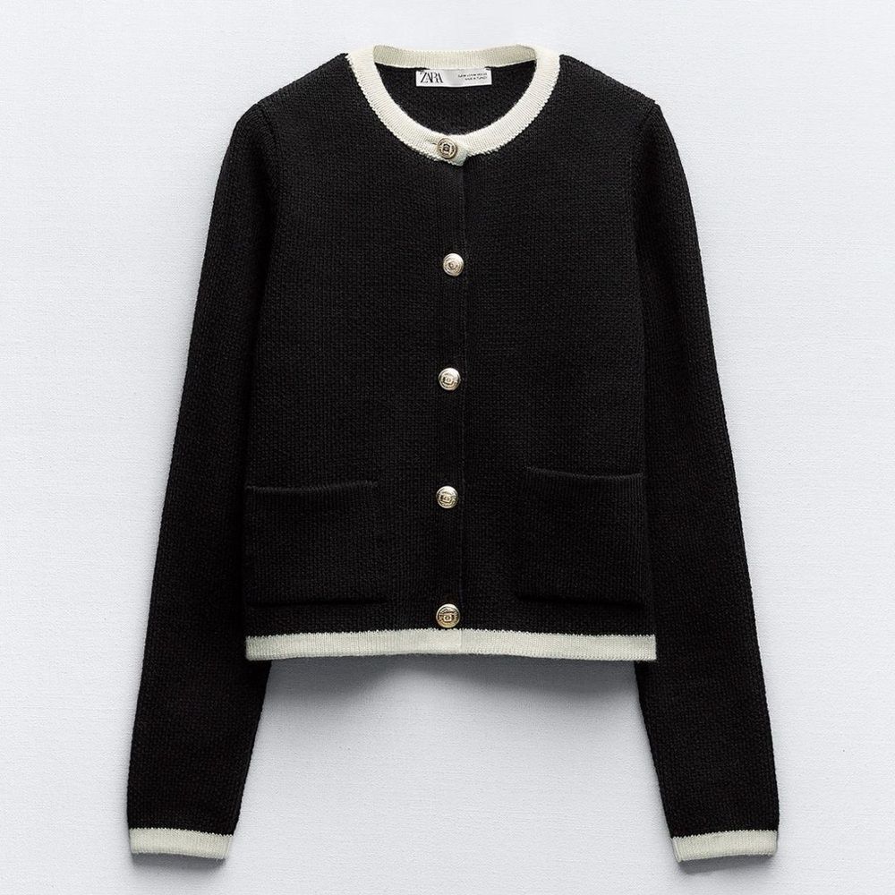 NWT elegant cardigan black  size Small